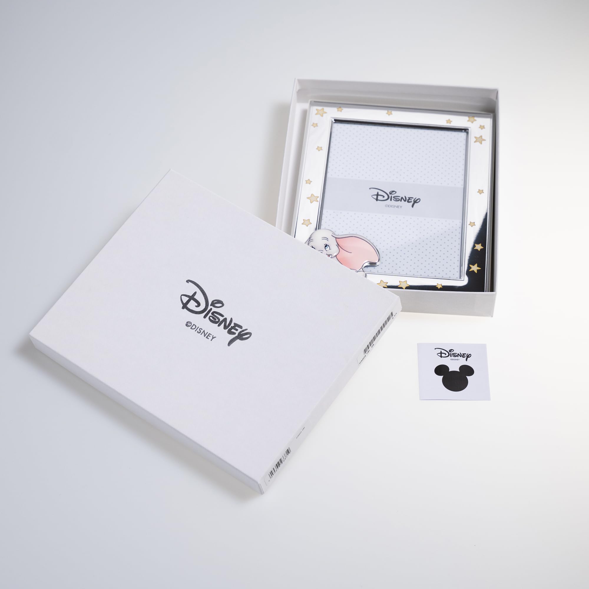 VALENTI & CO. – Disney Baby – Dumbo – Marco de fotos de plata para niños, regalo bautizo, nacimiento o cumpleaños (13 x 18 cm)