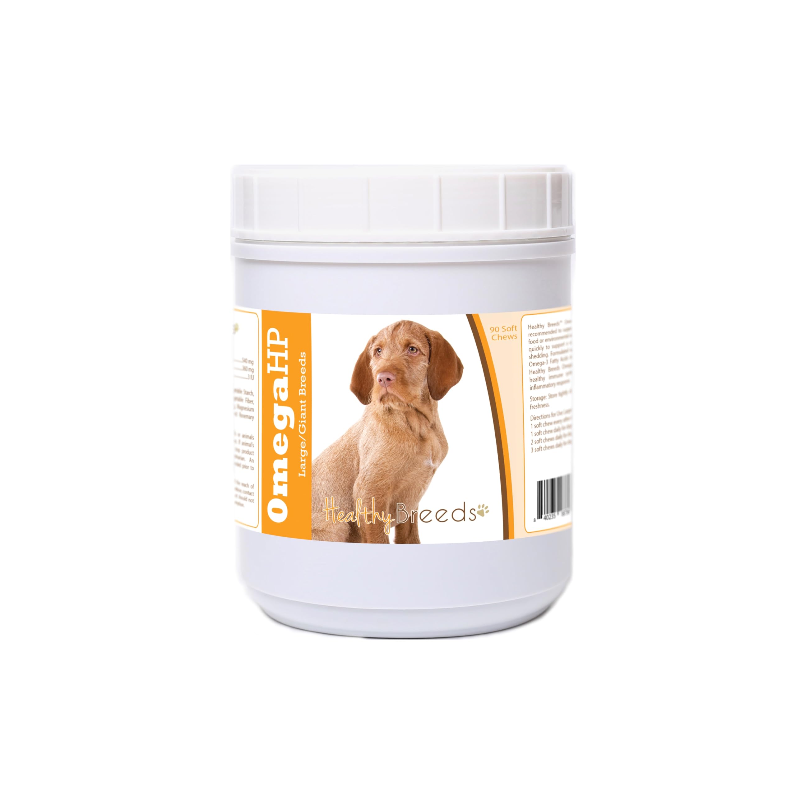 Healthy Breeds Wirehaired Vizsla Omega HP Fatty Acid Skin and Coat Support Soft Chews 90 Count