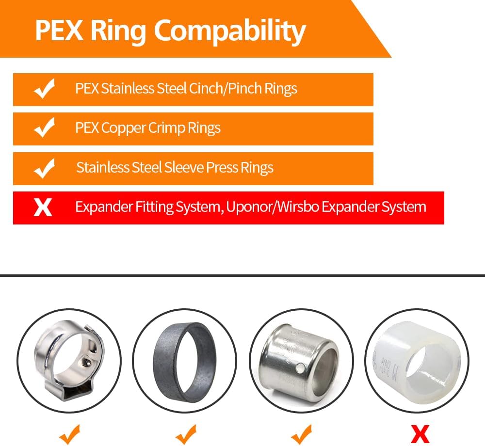 12 Pack PEX 3/4" × 3/4" × 1/2" TEE Fittings, Brass Crimp for PEX Pipe in Plumbing Jobs