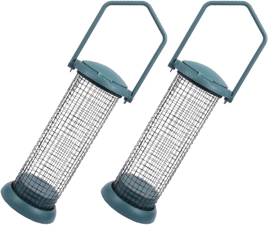 2pcs Outdoor Bird Feeder Grease Container Metal Bird Tube Feeder Metal s Food Container Suet Automatic Pet Resting Tool Hanging Plastic