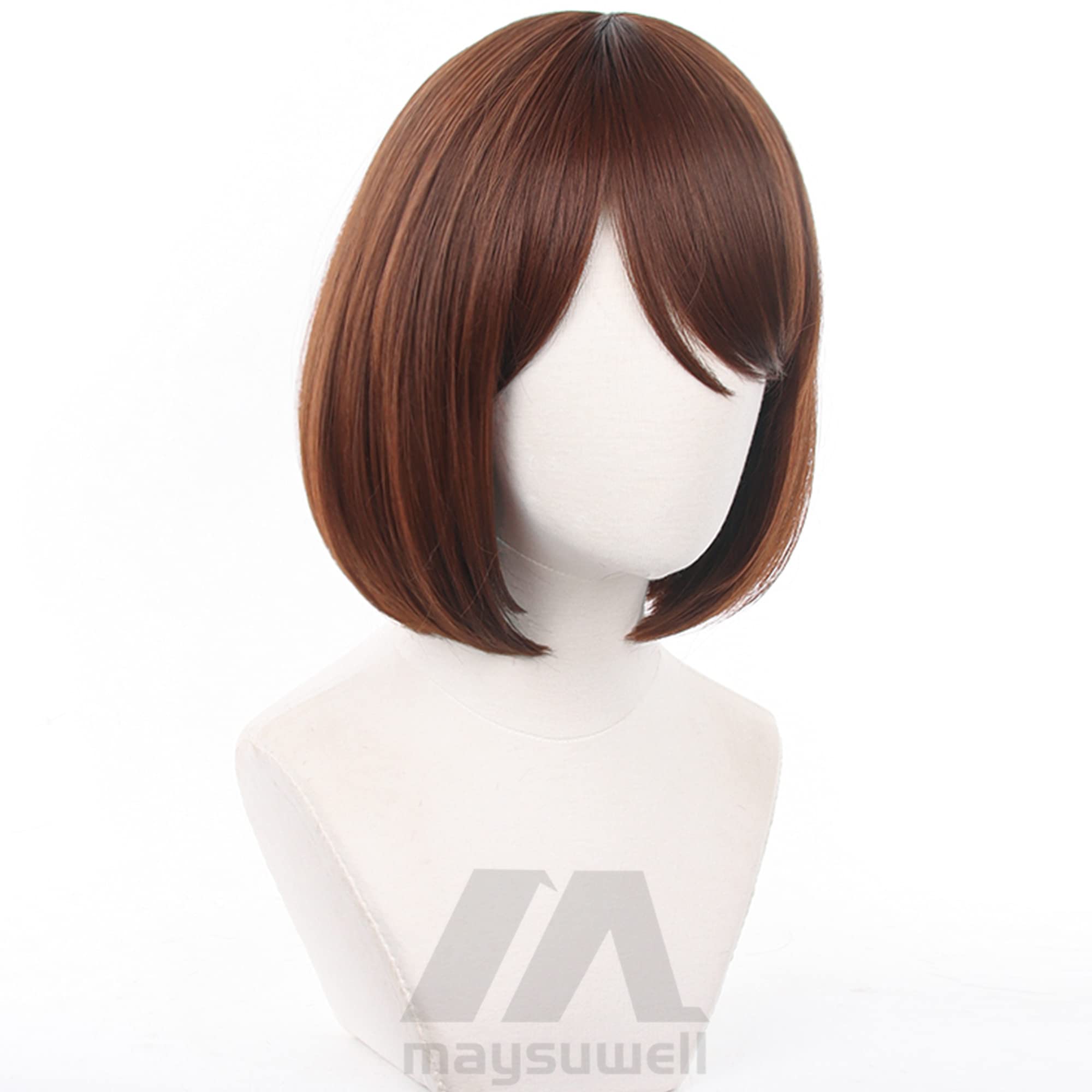 Brown Bob Short Straight Heat-Resistan Hair for Women Conventions Halloween Comic Con Party Japanese Battle Anime Wigs - Image 3