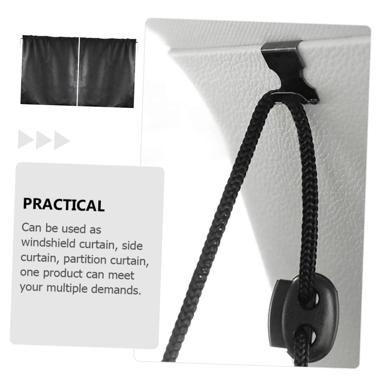 Cabilock 3 Series Parasol De Coche Cortinas Opacas para Autos Tinte Lado Cortinas Camion Car Window Curtain Cortinas De La Ventana del Coche Cortinas De Coche Black 2 Piezas X 3