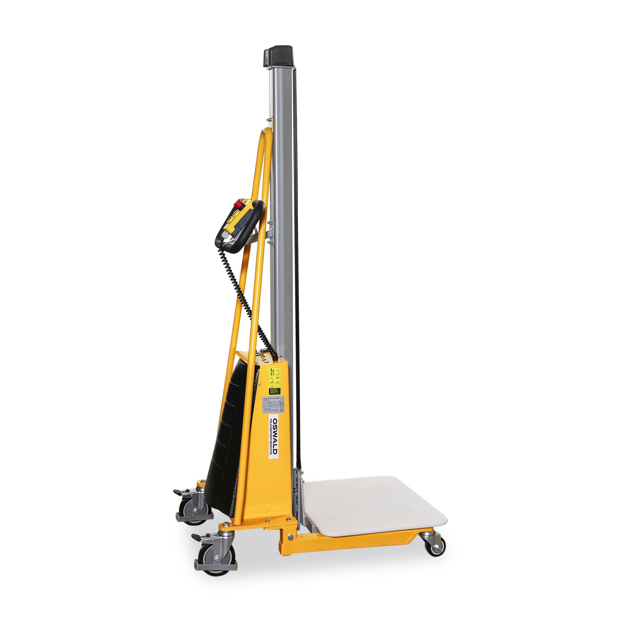 Ergonomischer Hubtisch Minilift Hochhubwagen semi-elektrisch, 150 kg Tragkraft, 2.000 mm Hubhöhe