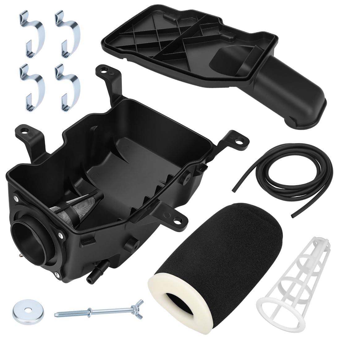 Kit completo de filtro de aire, caja del filtro de aire, tapa y soporte de rejilla apto para Yama-ha Raptor 700 700R YFM700 YFM700R 2006-2024