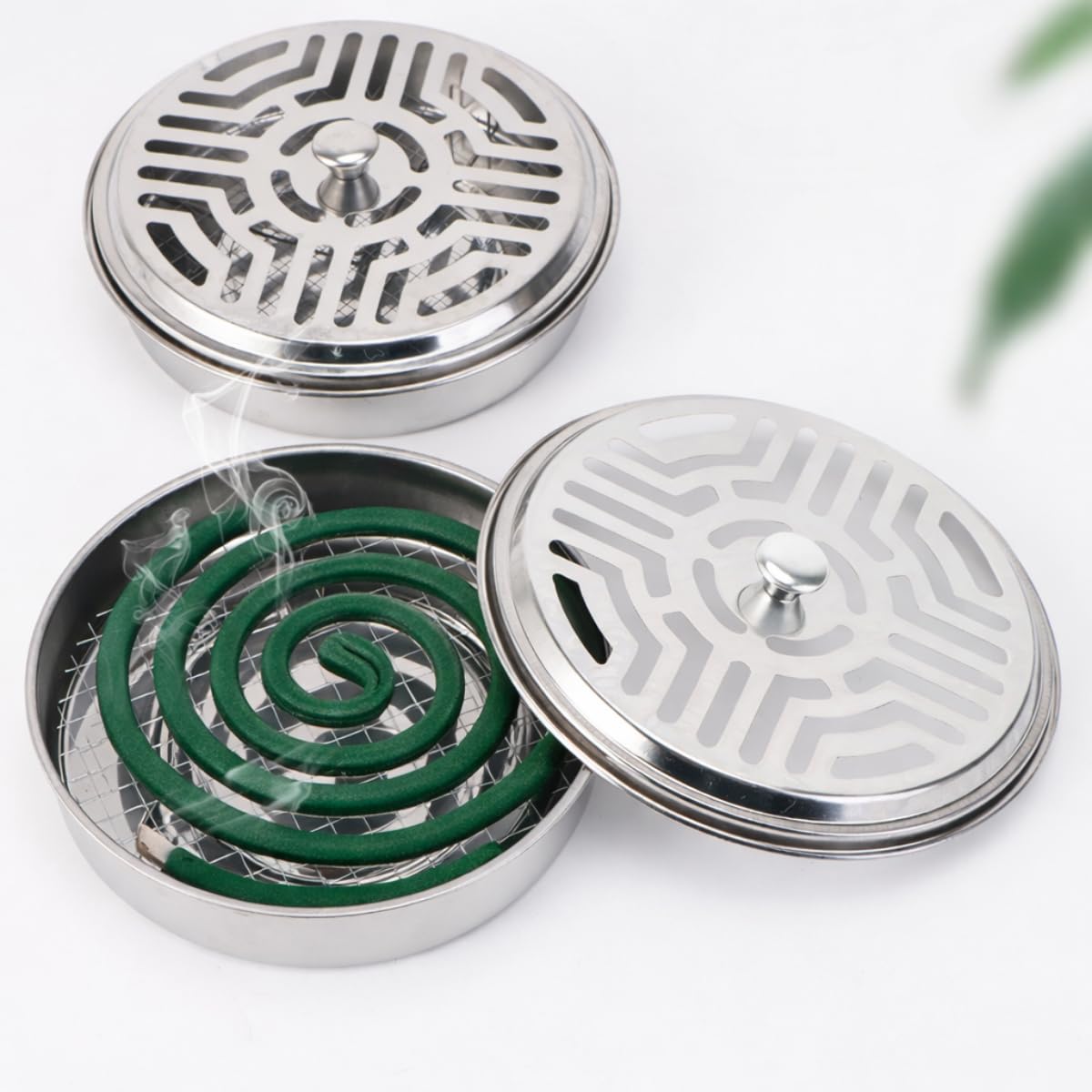 Soporte Metálico con 10 Espirales Antimosquitos con Citronela y Limón, Espirales Citroela Antimosquitos, Repelente Citronela | Protección Exterior 6-8 Horas, Protección Natural, Aroma Agradable — view 7
