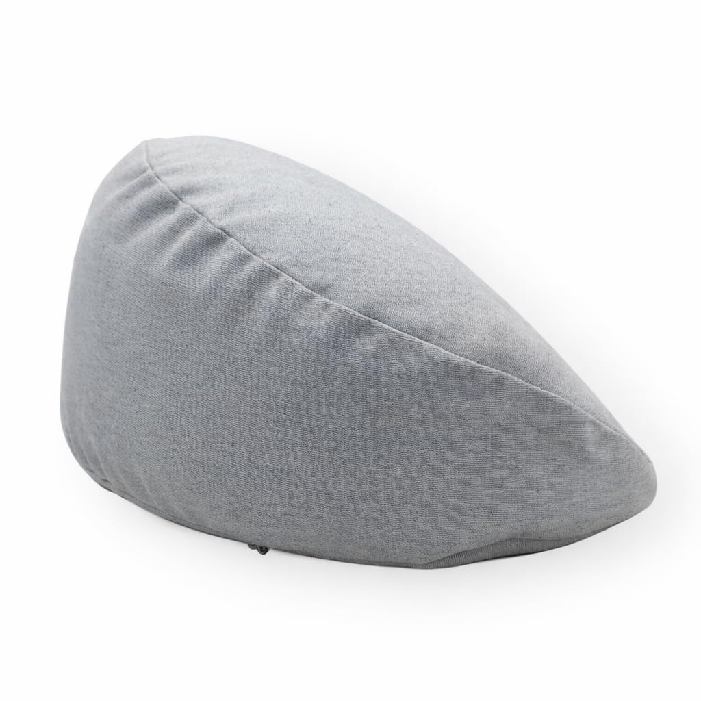 Zafú Media Luna para Yoga, Cojín de Meditación – Sand | Cojín zafú ergonómico de algodón, relleno de cáscara de trigo sarraceno y funda lavable. 40 × 14 cm. Hecho en España.