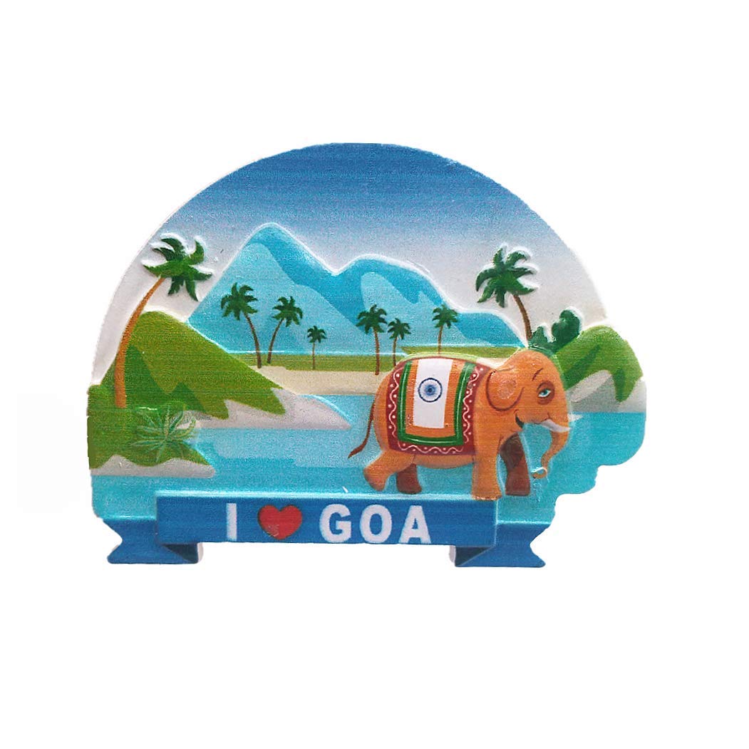 MUYU Magnet 3D Goa India Fridge Souvenir Gift Collection Home Kitchen Decoration ic Sticker,Goa India Refrigerator