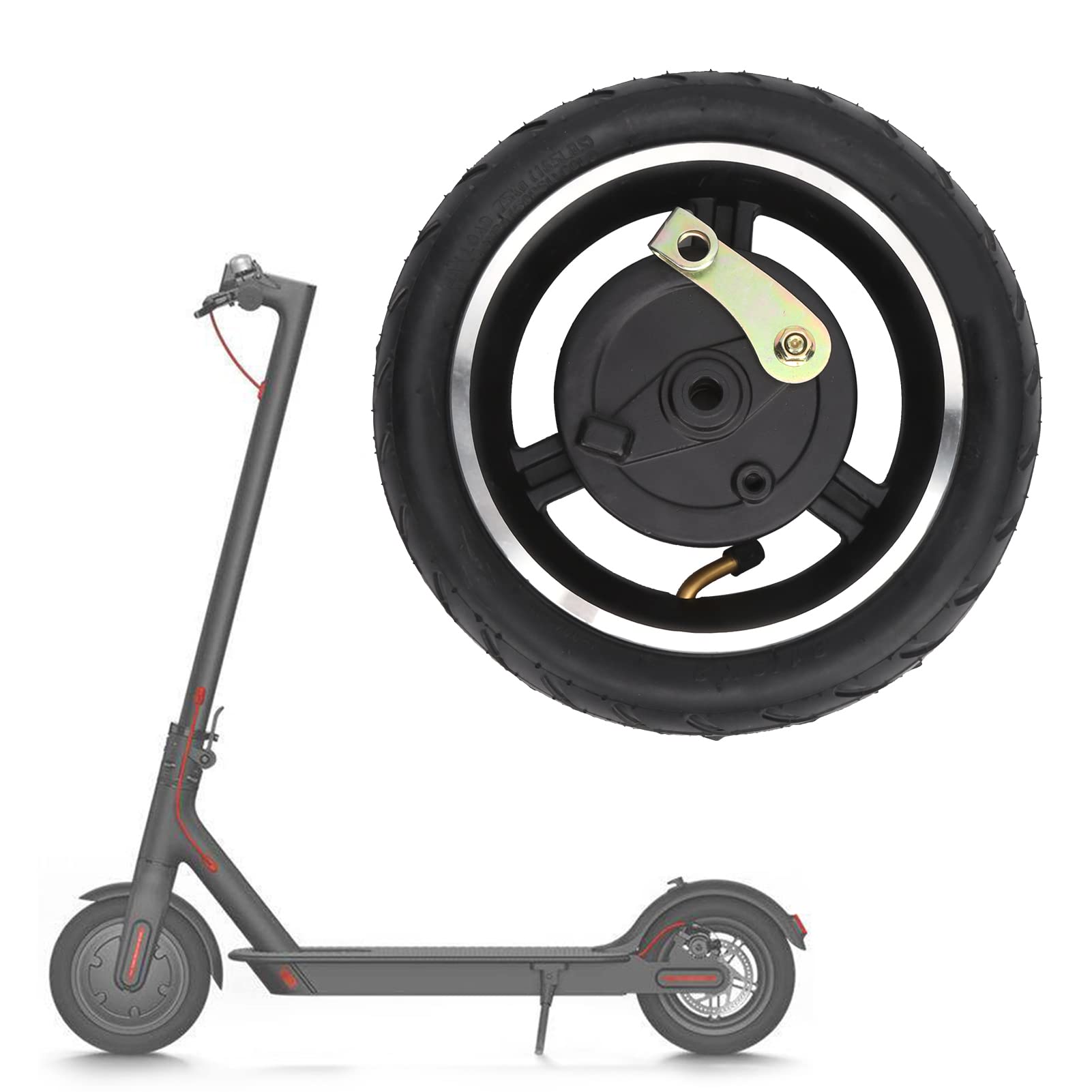 Pneus Scooter 8,5 Pouces, Chambre à Air et Pneu avec Frein à Tambour pour Roues de Scooter Électrique