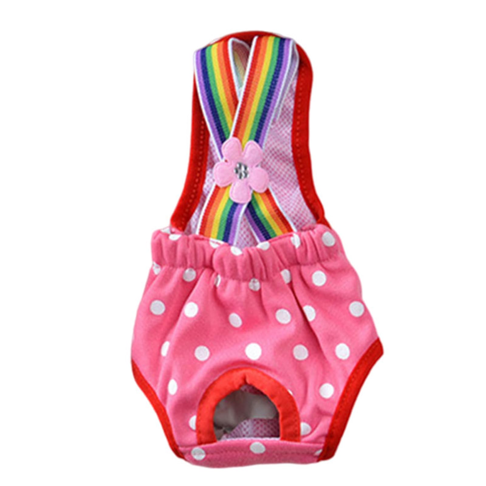 MICFENY Dog Diaper Sanitary Panties Girl Dog Underwears Jumpsuits for Girl Dog Female Dogs Pet Suspenders Diaper Shorts