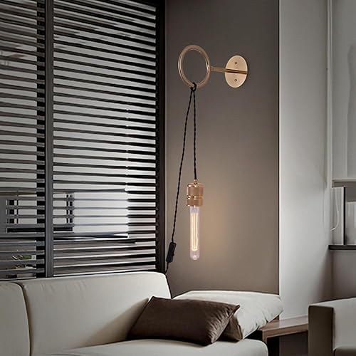 Miniatura 2 de Aplique de pared moderno de mediados de siglo, estilo vintage, industrial, estilo casa de campo, luz colgante E26E27, base para dormitorio, sala de