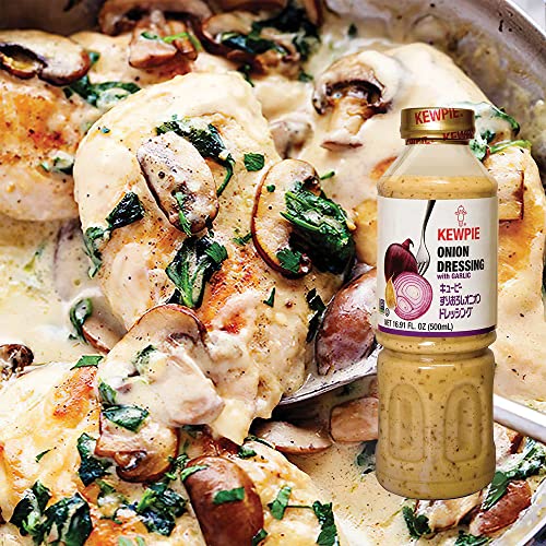 Image of [KEWPIE] Onion Dressing with Garlic | Bold and Distinctive Flavors, Versatile, Addictive Taste | Trusted Brand for Home and Professional Chefs (16.9OZ x 1 Bottle)