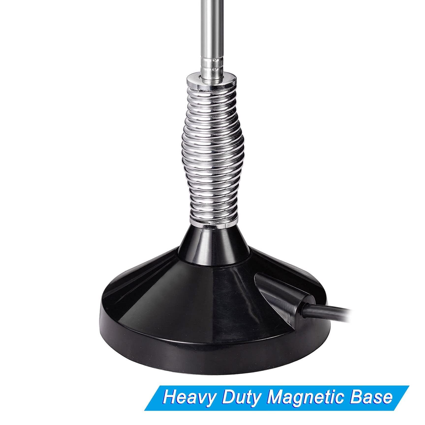Bingfu Antena Radio CB Antena de 27 MHz con Base Magnética PL259 y Conector Macho BNC Compatible con Cobra Midland Uniden Maxon President Mobile CB Radio Car Truck CB Antenna Kit
