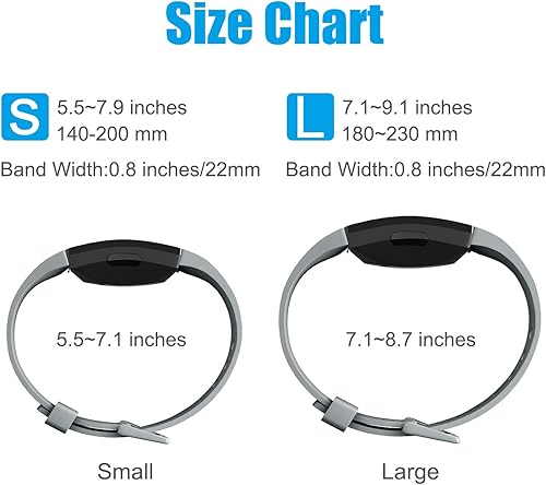 Miniatura 53 de Tobfit - Correas de reloj deportivas compatibles con Fitbit Inspire HR/Inspire/Ace 2 Fitness Tracker, para mujeres y hombres, pequeñas y grandes