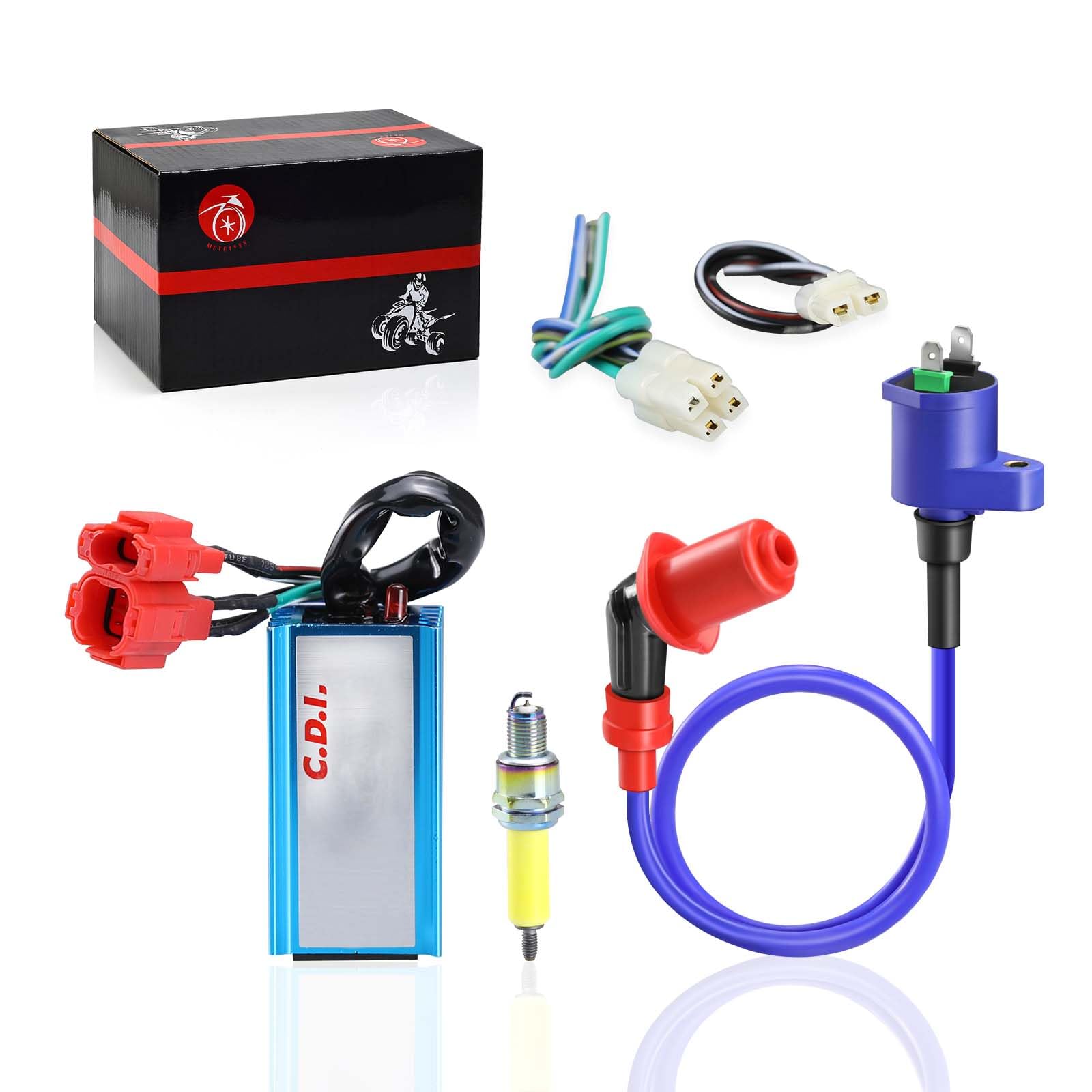 Photo 1 of 6Pin AC CDI & Ignition Coil Spark Plug For Taotao GY6 Scooter ATV 50cc 80cc 100cc 125 cc