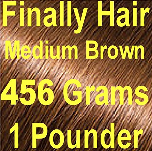 MEDIUM BROWN Finally Hair Hair Fiber Refill 456 Grams Full Pounder For Hair Loss Concealing by Finally Hair