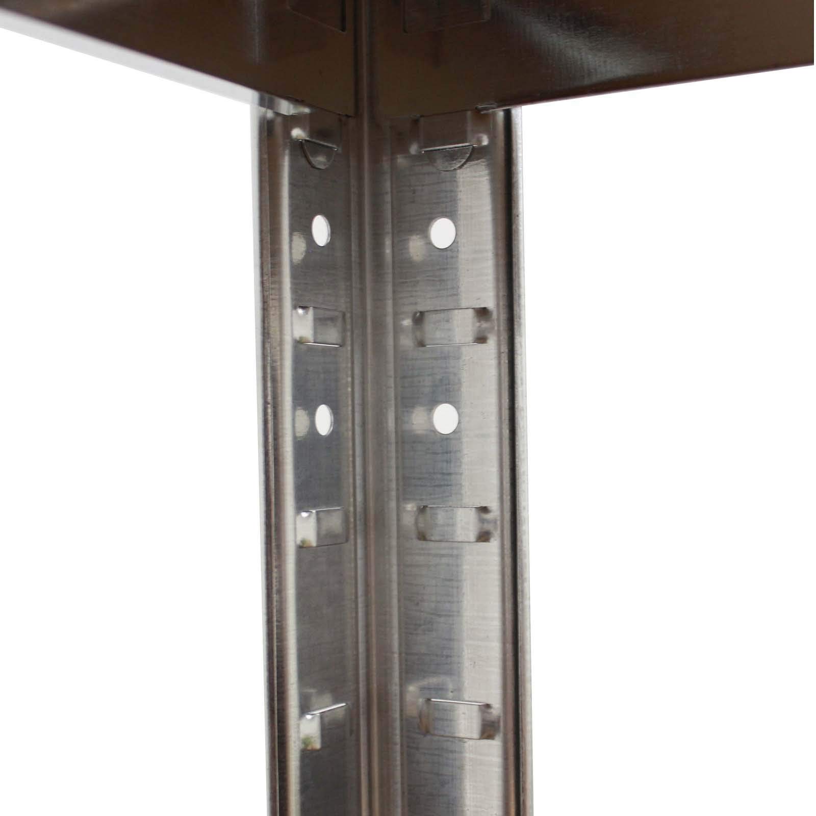 TRUTZHOLM Schwerlastregal 180x90x40 cm, 4er Set, jeweils bis 875 kg belastbar, 5 verstellbare Böden, verzinktes Stahlgestell