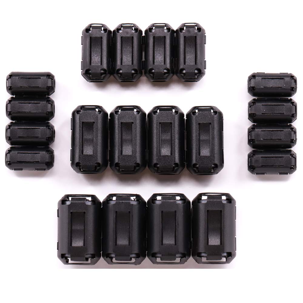 20er Set Ferritfilter Clip – Entstörfilter Für Kabel, 5 Größen (3–13 Mm Innendurchmesser)