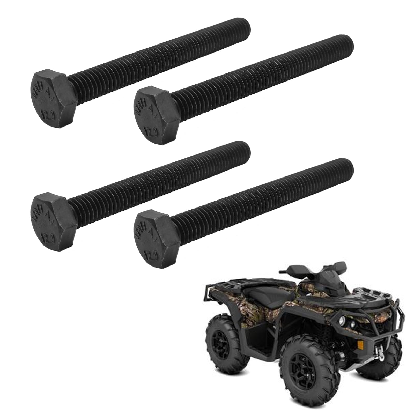 4 Pcs M8 8mm Secondary Clutch Hoist Belt Replacement And Disassembly Tools Compatible With Can-am ATV's And SXS's Bolt M8 x 1.25 x 70 12.9 CL