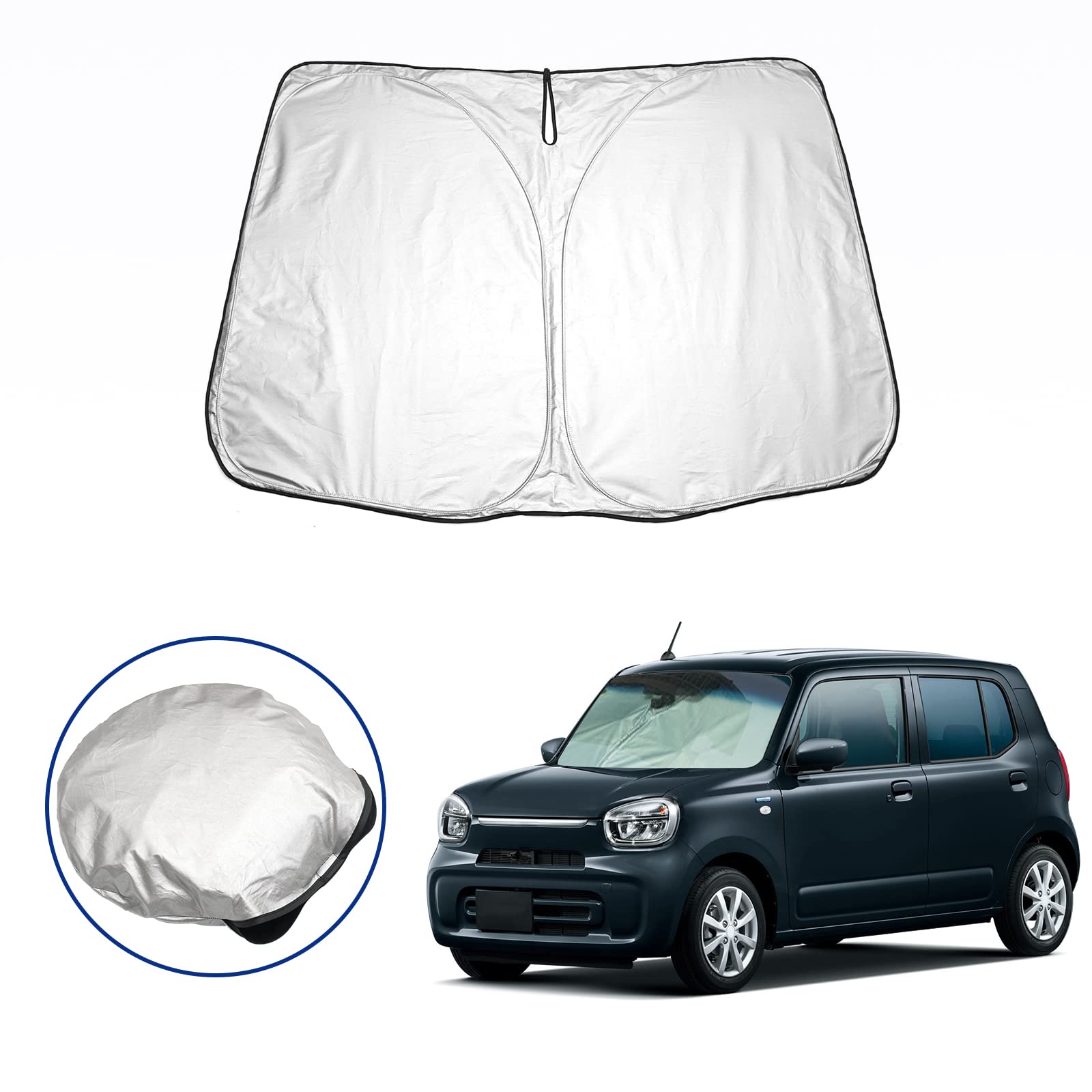 Amazon | 【RUIYA】新型 スズキ アルト 9代目 HA37S/97S型 サンシェード 日よけ 日差しカット アルト ha37S  フロントガラス用サンシェード 紫外線カット インテリア パーツ 収納袋付き | サンシェード | 車＆バイク