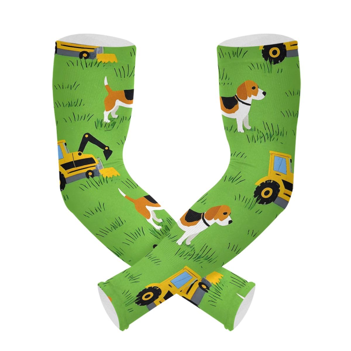 Cooling Arm Sleeves for Men Women UV Sun Protection Arm Covers Dog Truck Compression Sleeves Sports Football Golf Cycling