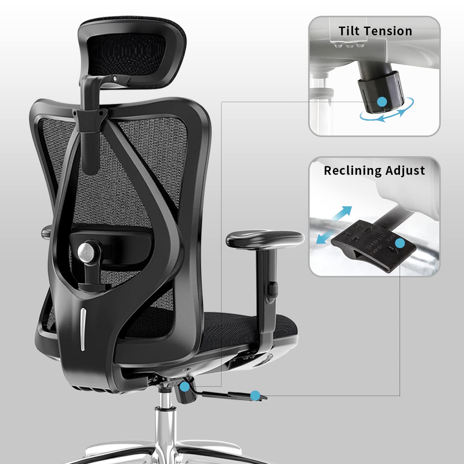 Buy SIHOO Office Desk Chair, Ergonomic Computer Office Chair with