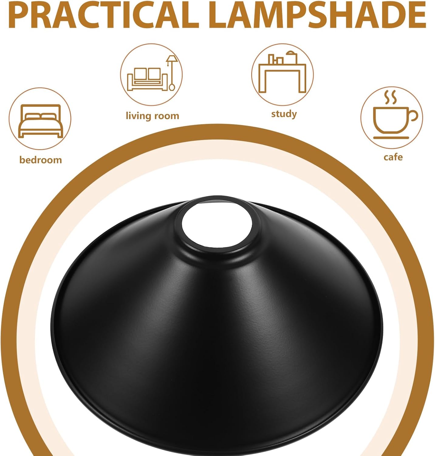 jojofuny Industrial Style Lamp Shade 8.46 Inch Vintage Iron Pendant Light Cover for Ceiling Lamp Hanging Light Shade Chandelier for Home Bar Office