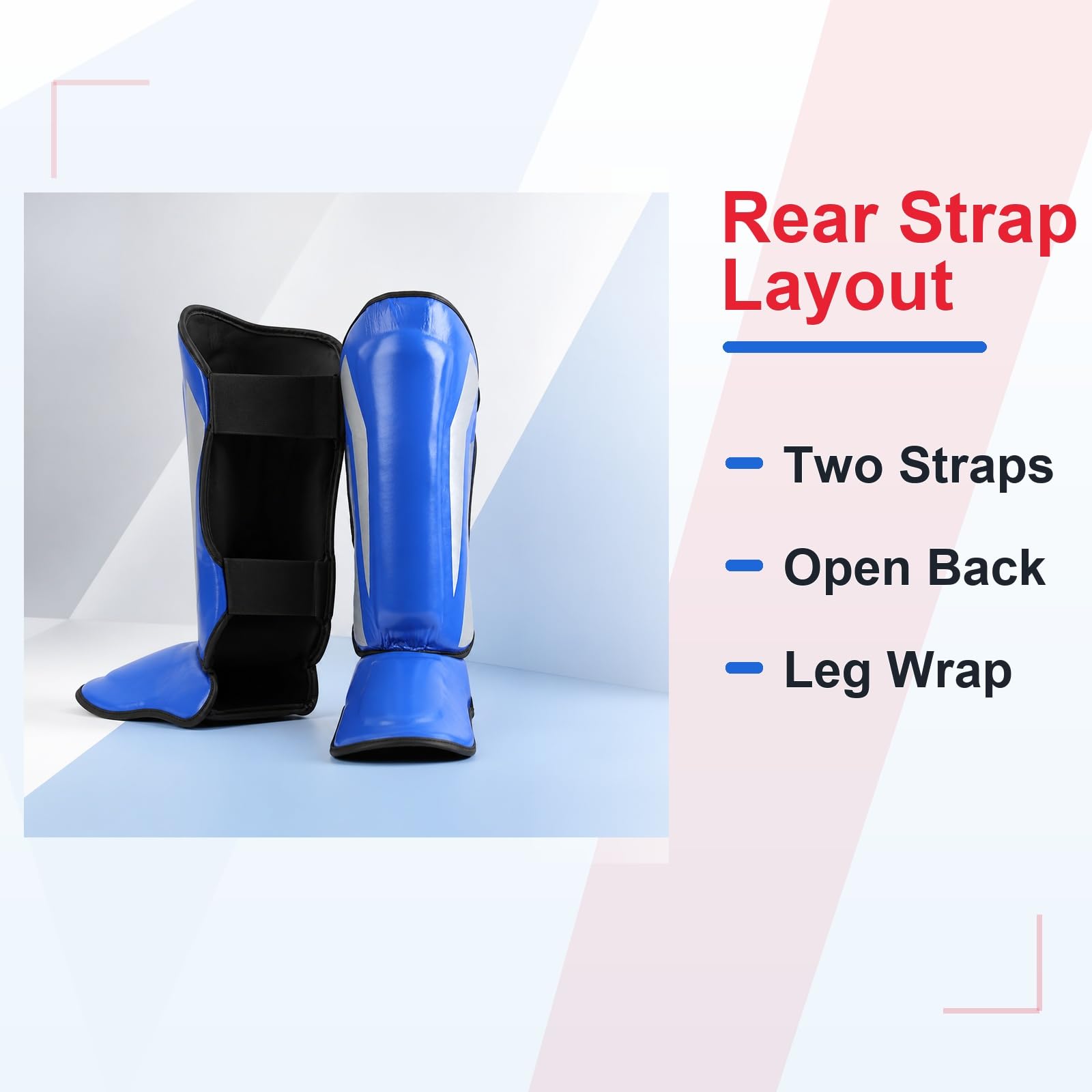 Piedi Protezione Shin Guard,Parastinchi Muay Thai,Parastinchi per Arti Marziali,Regolabili,Comodo,Traspirante,per Boxe,Taekwondo,Muay Thai,Kickboxing,Sport da Combattimento