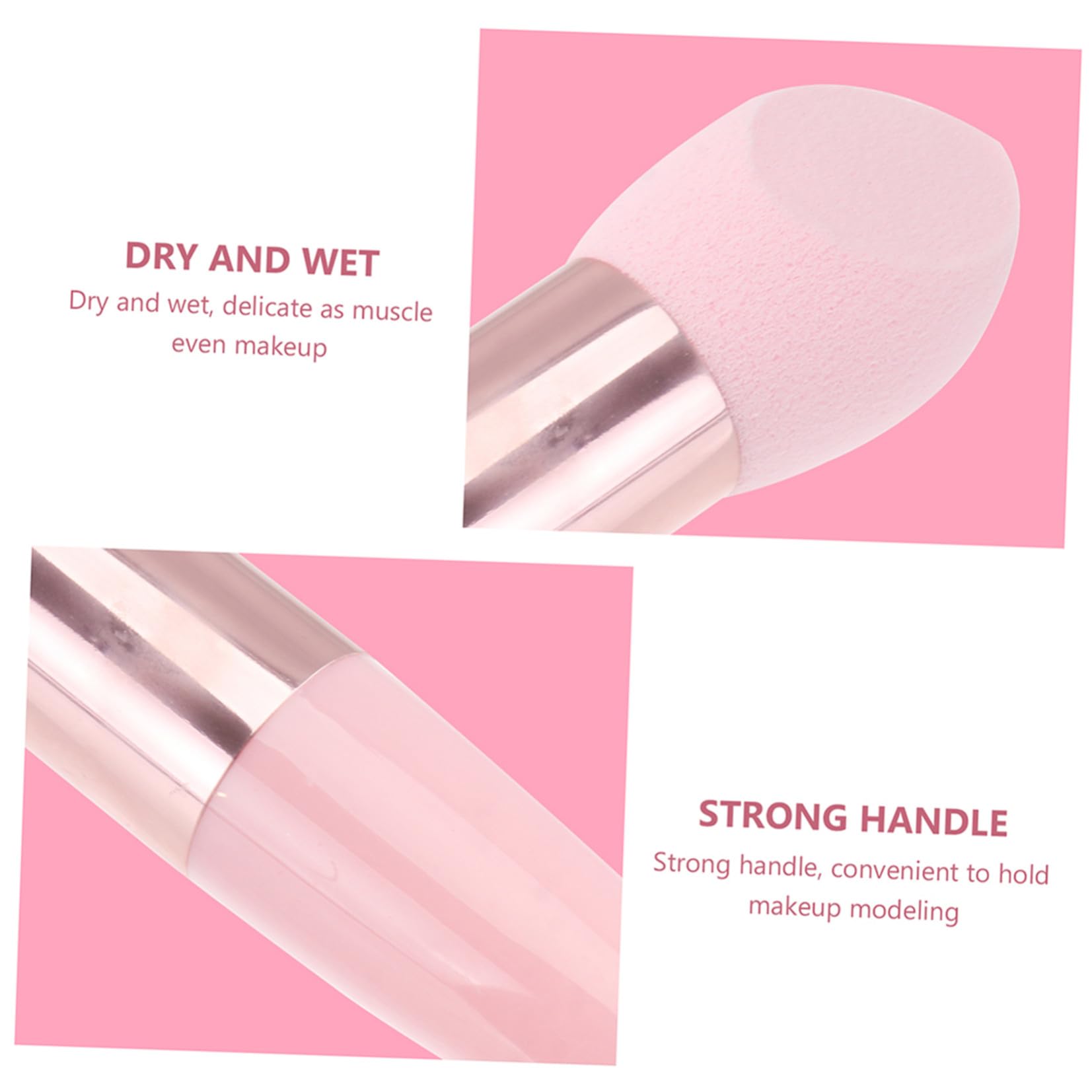 Set di Pennelli Spugna Make-up Manico Porpora, 2 Set