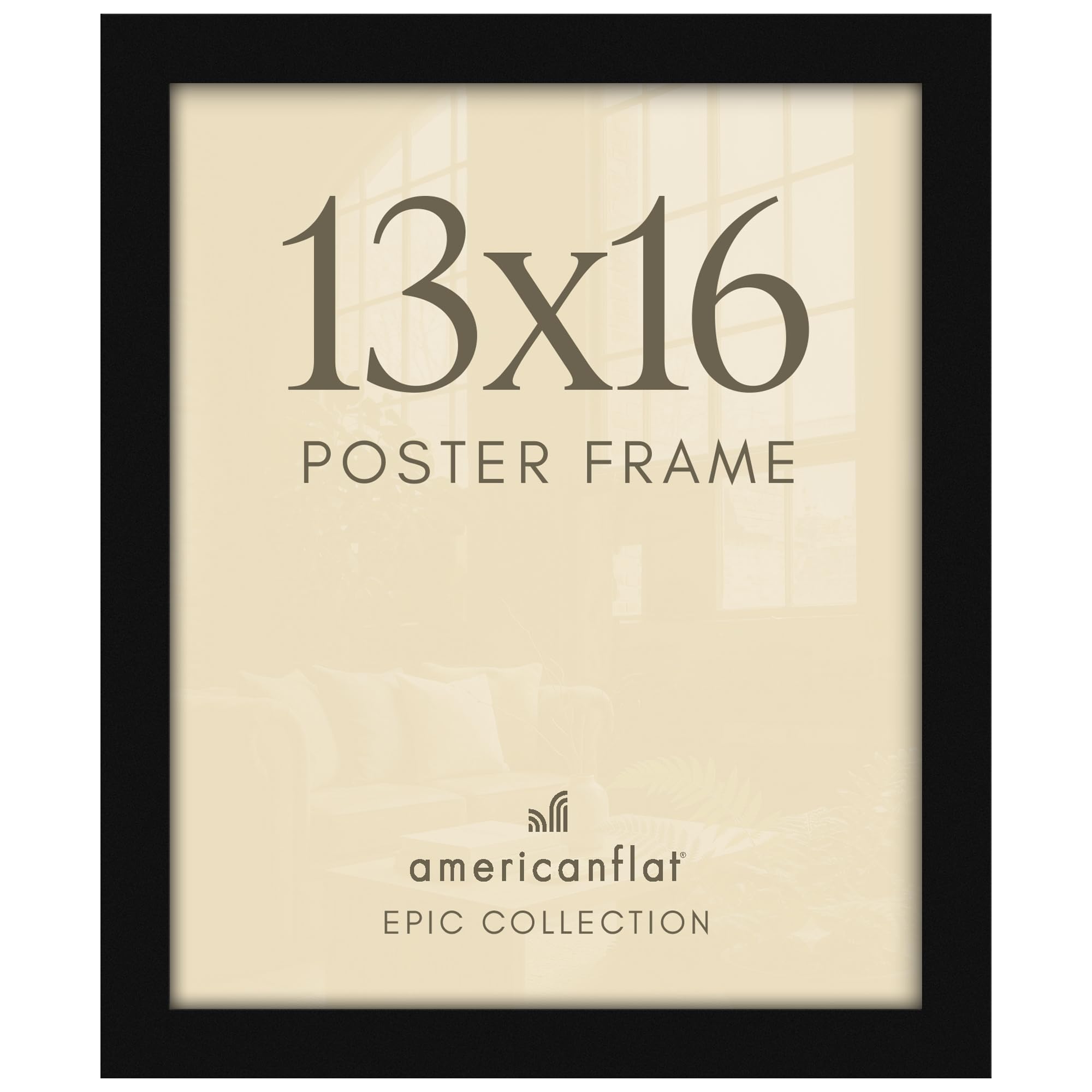 Americanflat 13x16 Picture Frame - Engineered Wood - Black