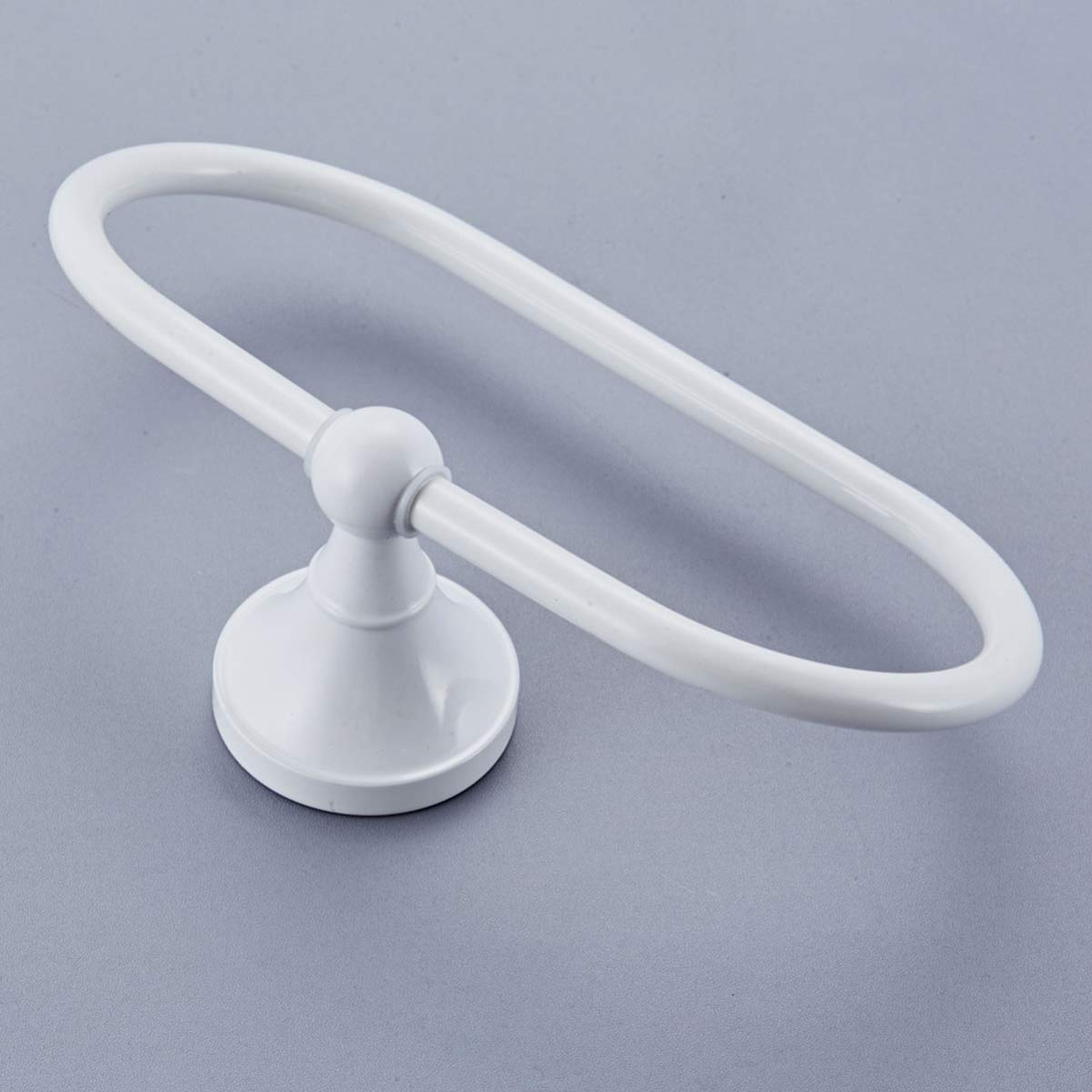 IMIKEYA Wand-Montiert Handtuch Ring Edelstahl Handtuch Haken Moderne Hand Halter für Bad Küche Weiß