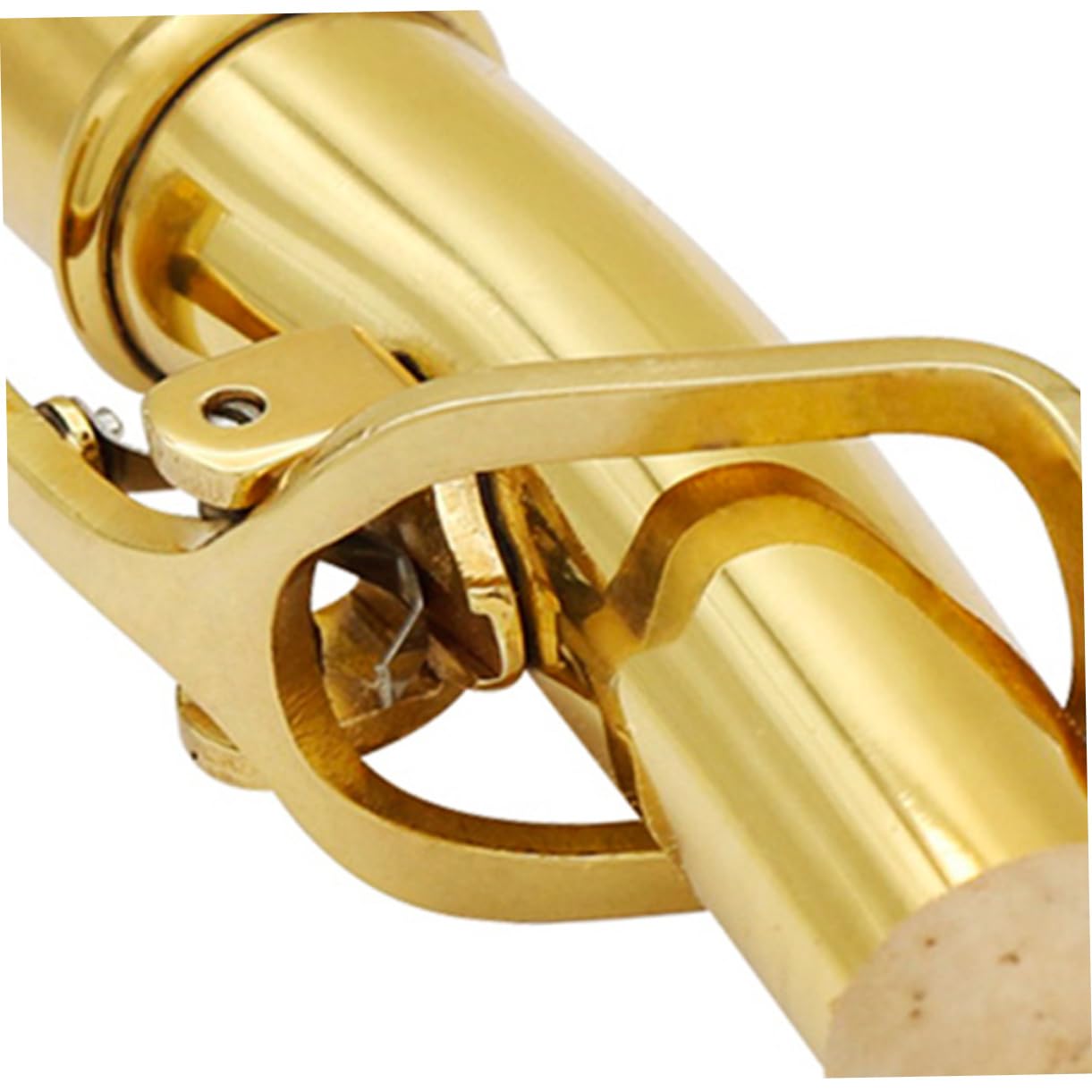 Kit Sostituzione Collo Sax Alto 2 Pezzi, Dritto e Curvo Oro | Rame e Sughero, Installazione Semplice e Struttura Robusta, Accessori per Ricambio e Manutenzione