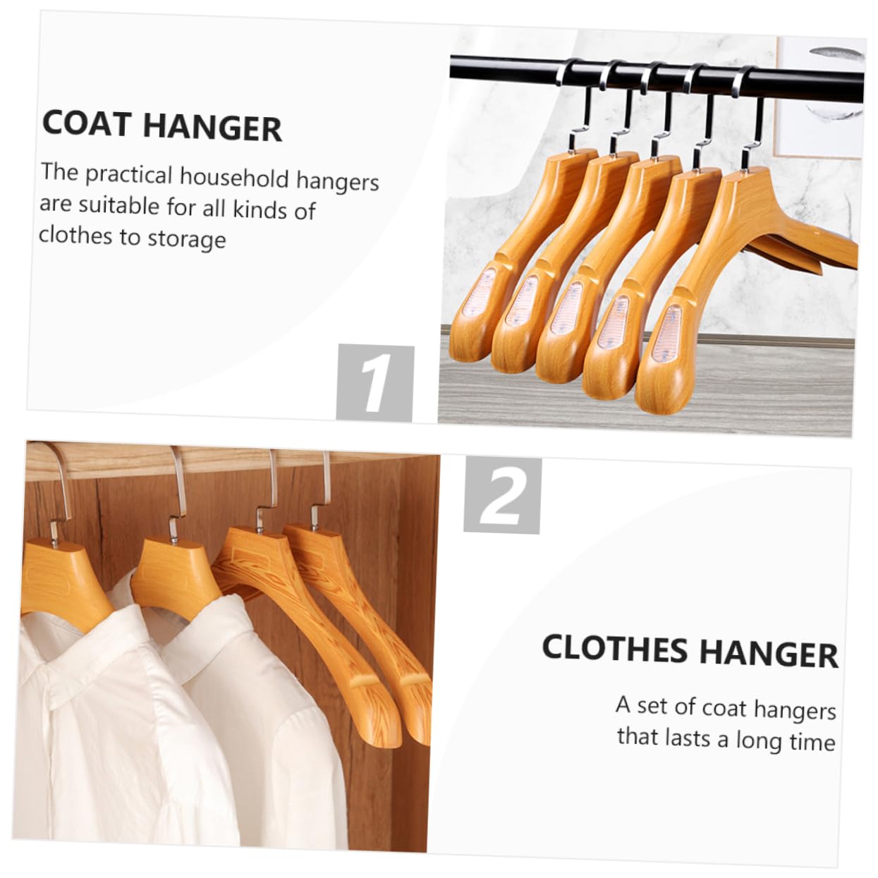 HOOTNEE 5pcs Plastic Suit Hangers Dress Hanger Anti Hangers Non- Suit Hangers Plastic Metal