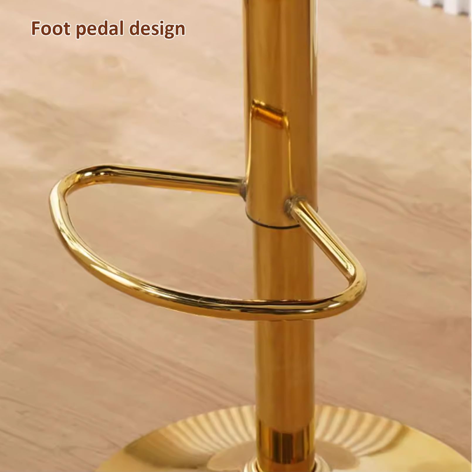 Barhocker Set 2 Stück, Höhenverstellbar 59-75cm, Drehbare Hocker mit Velours Sitz und Geflochtener Rückenlehne, Gold Metall Gestell für Kücheninsel, Bar, Esszimmer(Pink,4PCS)