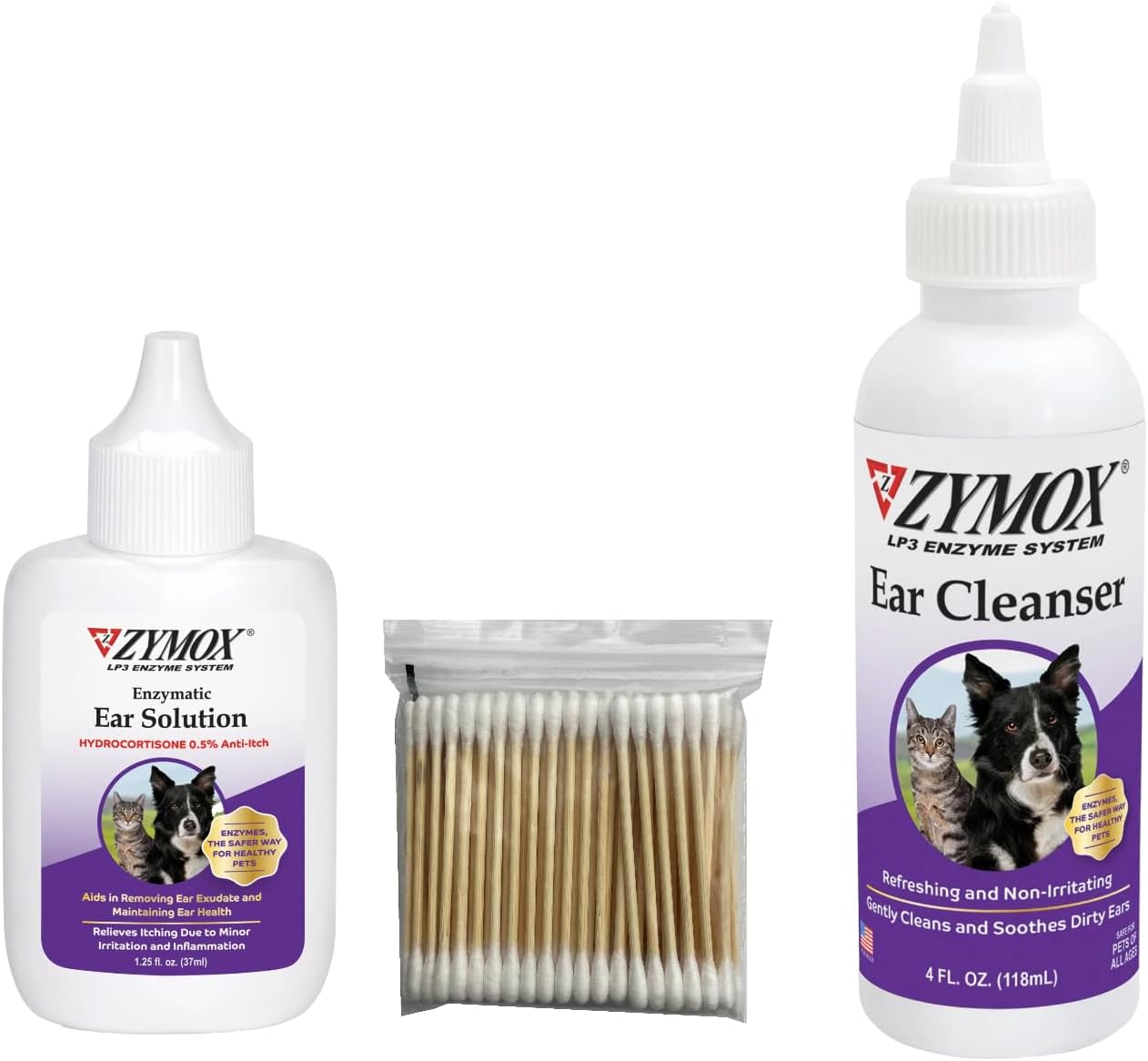 HDP Zymox Retail Solution and Ear Cleaner Hydrocortisone Bundle Size:0.5% Cortisone Solution and Cleanser