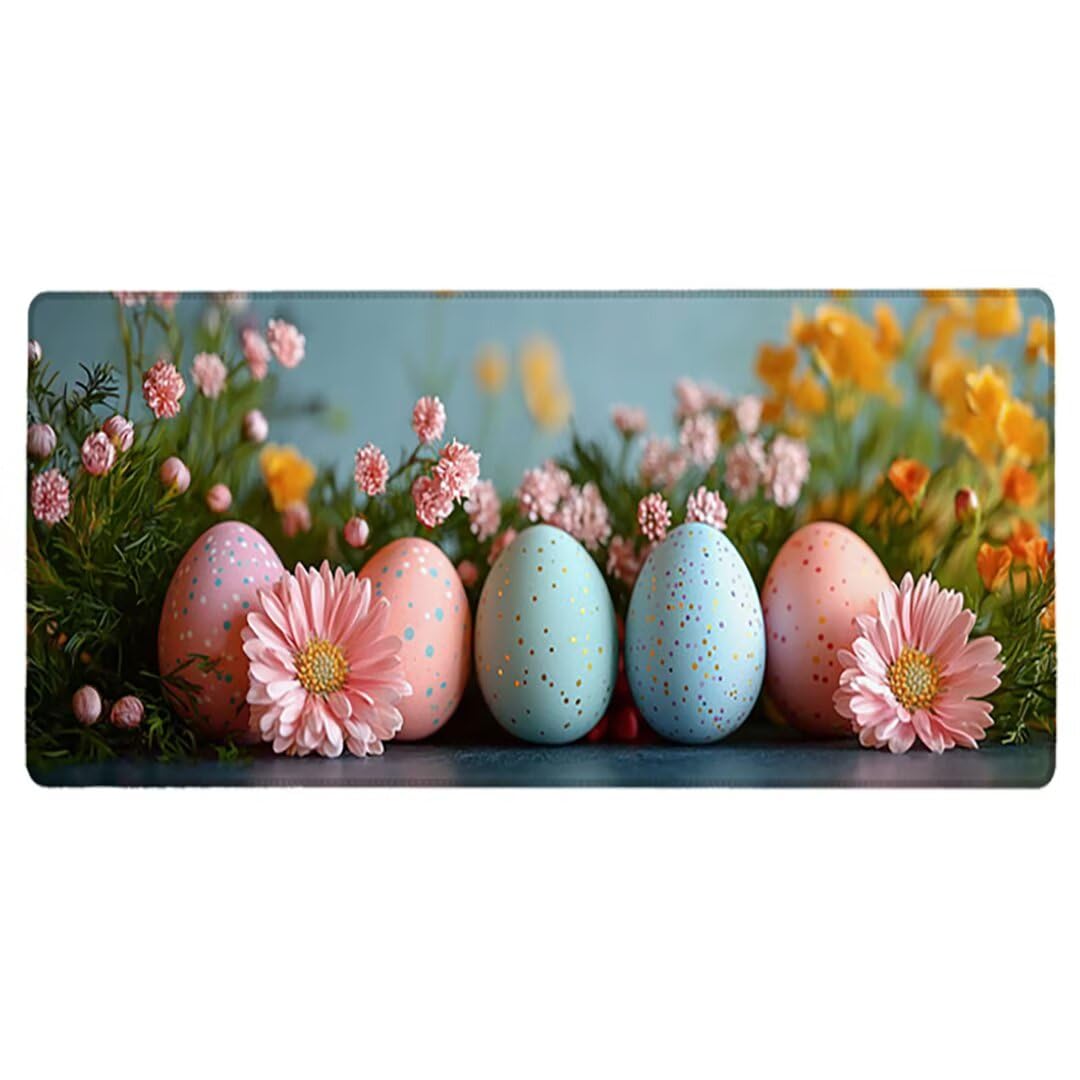 Podkładka pod mysz XXL Flower - 1400x600x3mm - Duża mata na biurko z przeszytymi krawędziami Wodoodporna antypoślizgowa do komputera, laptopa poprawia precyzję i szybkość. -36532