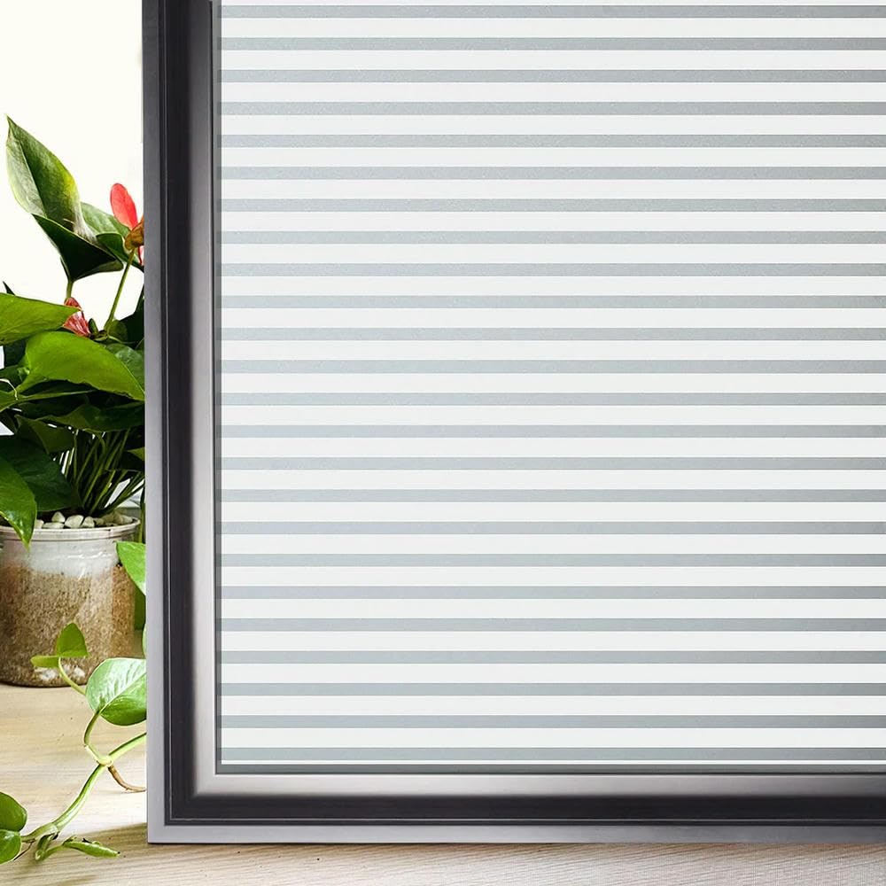 Frosted Stained Glass Privacy Window Film Self Adhesive Heat Control Explosion Proof Removable for Home