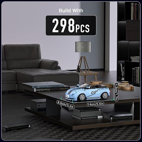 Miniatura 2 de Mould King Speed Champions V.Beetle - Modelos de automóvil con vitrina, 27047 modelos coleccionables, kits de automóviles, juguetes de construcción,