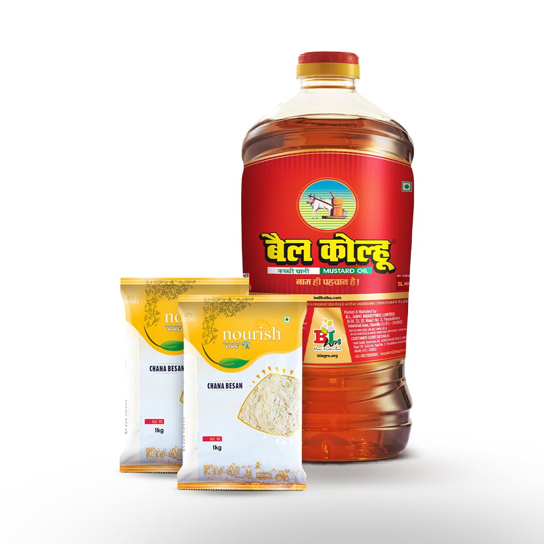 Bail Kolhu Mustard Oil 5L Sarso Tel Bottle (Cold Pressed) with 1+1 kg BesanCombo | Cooking Oil + Besan Combo | (1+1) Kg Chana Besan | 5Liter Cooking Oil Bottle | Combo Offer (B0CH13M6BD) Amazon Price History, Amazon Price Tracker
