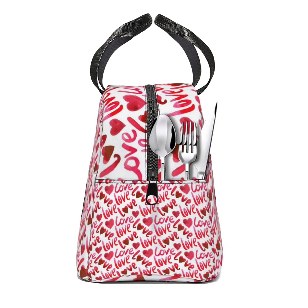 ハートとチェックの弁当袋☆ ハートとチェックの弁当袋☆