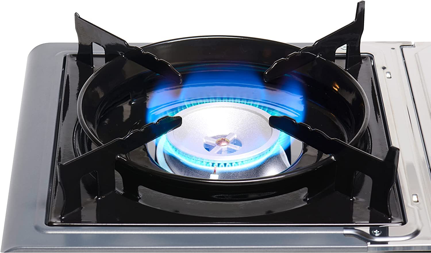 FCI Campin gaz Camp Bistro CP250 - Hornillo de camping con 3 fuegos, 2200 W de potencia y 4 cartuchos Bistro CP250, incluye maletín de transporte