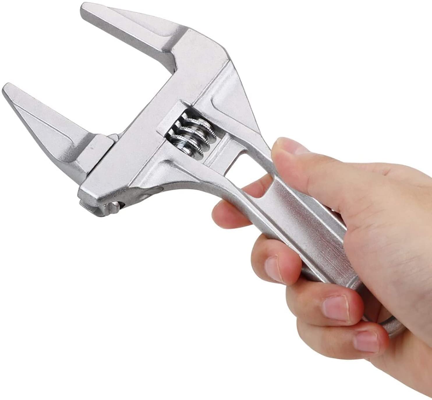 16-68mm Adjustable Wrench - Aluminum Alloy Adjustable Spanner Wrench - Lightweight Ultra-Thin Shifting Spanner for Plumbing, Basin, Bathroom, and Washbasin Repairs