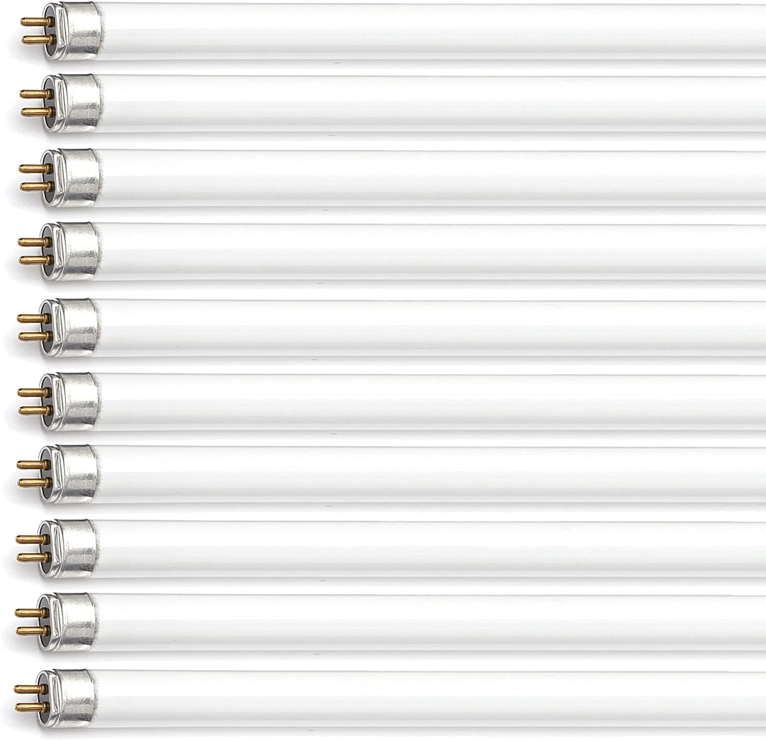 Swan Lightbulbs White Fluorescent Tube, T5, 6 Watts, 3500K 9Inch, 2 Pin, Pack Of 10
