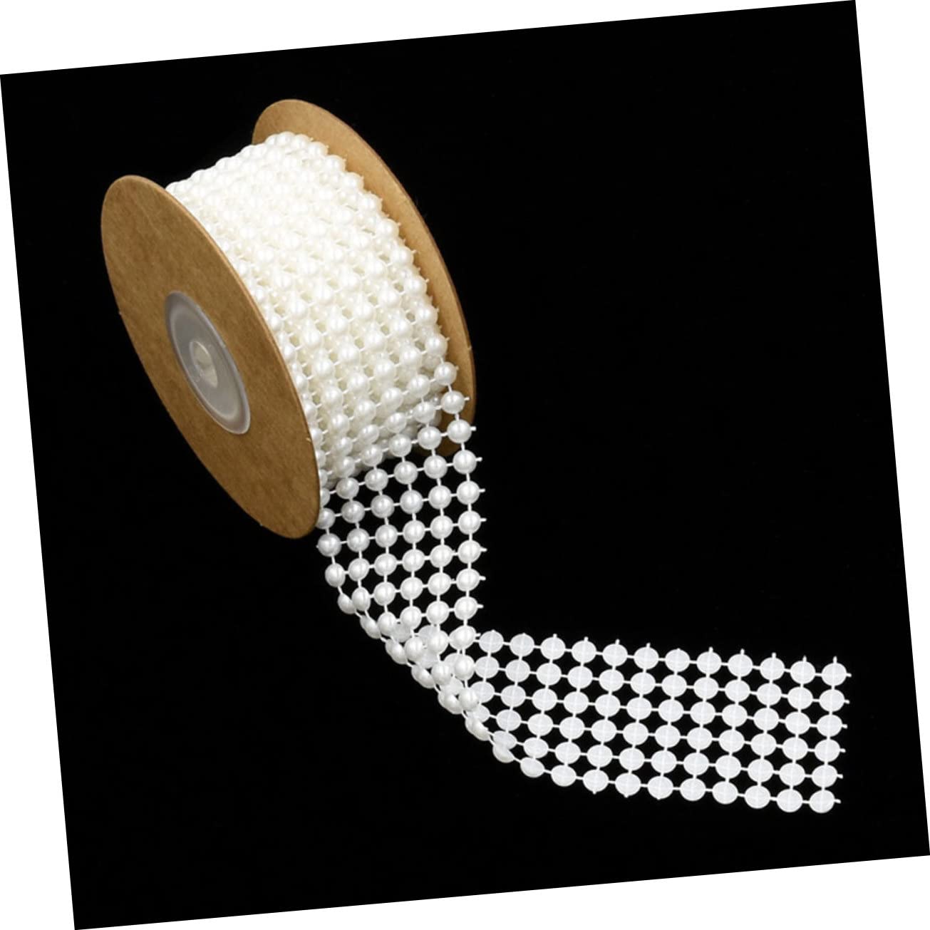 EXCEART Wire Bead Set 3 Rolls Pearl Bead Ribbon Band for Wedding Decorations Diy Crafts Party Floral Arrangement - Image 2