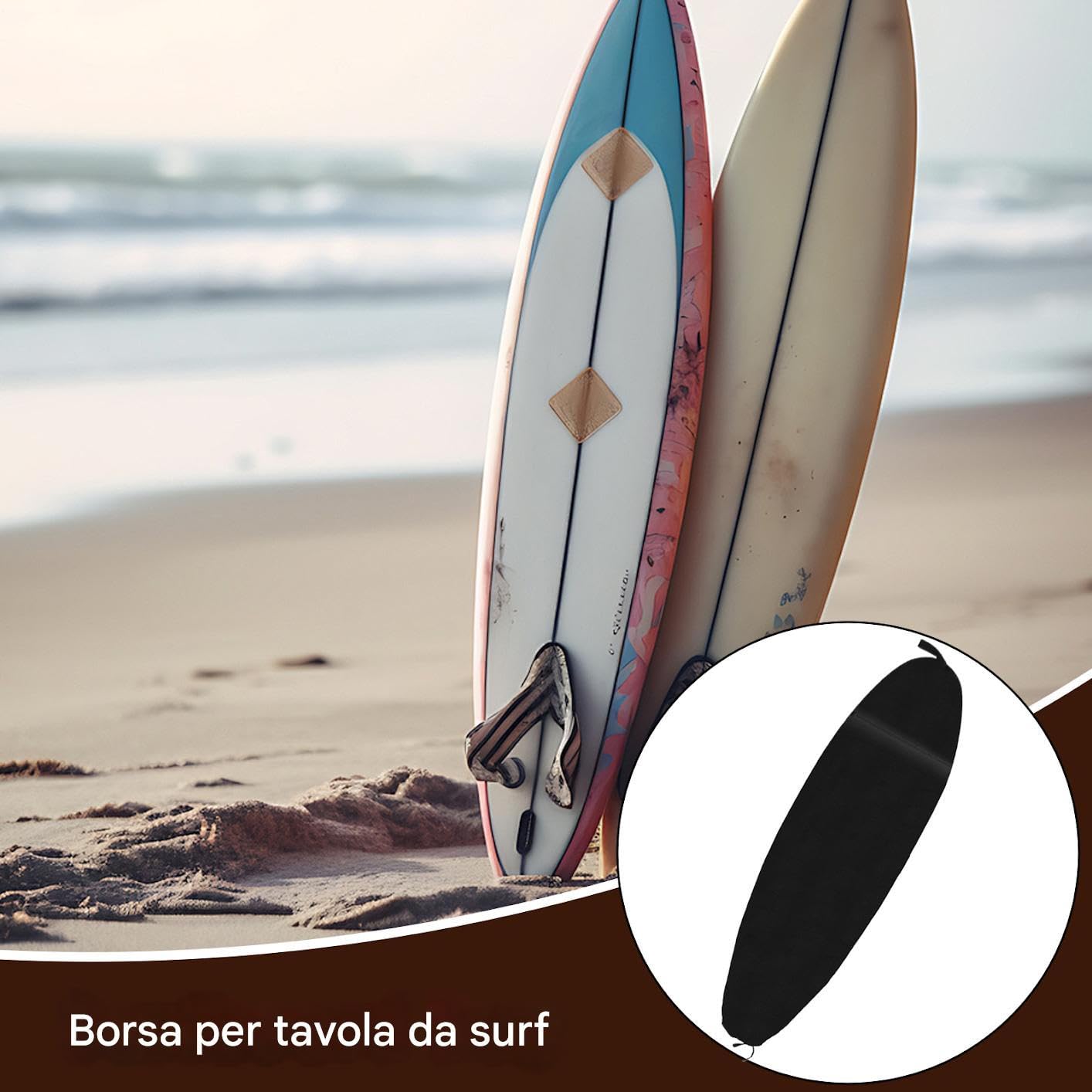 Generico Borsa Da Viaggio Per Tavola Da Surf | Custodia Per Immagazzinaggio Surf - Custodia Trasporto E Ripiego Anche Per Boogie Board Con Chiusura A Cordino Protezione Completa