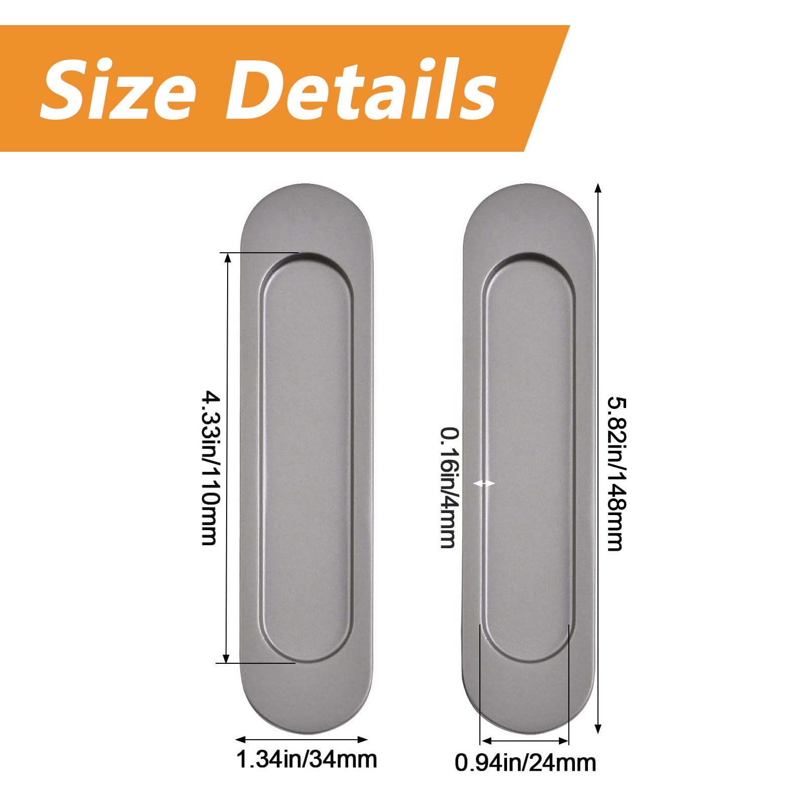 MOROBOR Self-Stick Oval Sliding Door Pulls - Image 2