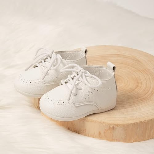 Miniatura 6 de Meckior Zapatos de Boda Clásicos para Bebés Niños y Niñas de Cuero Sintético PU, Mocasines Brogue, Zapatos Oxford para Niños Pequeños, Zapatos de