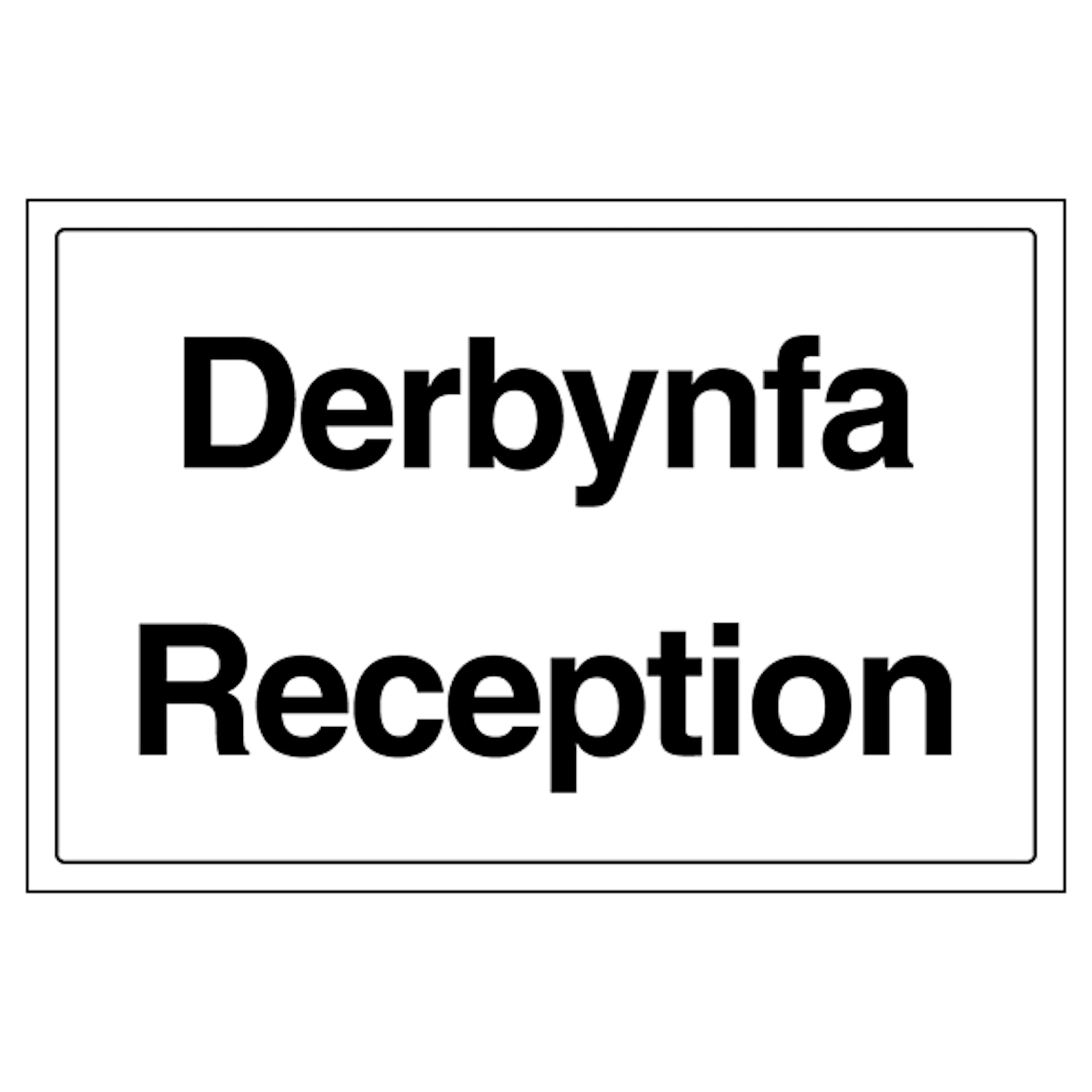 V Safety Welsh/English - Reception 300 x 200 mm - 2mm Super-Tough Rigid Plastic Safety Sign