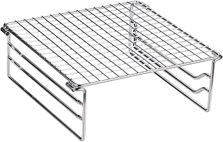 Griglia riscaldante resistente in acciaio inox, griglia portatile da campeggio con gambe per attività all'aperto, escursioni, picnic, barbecue
