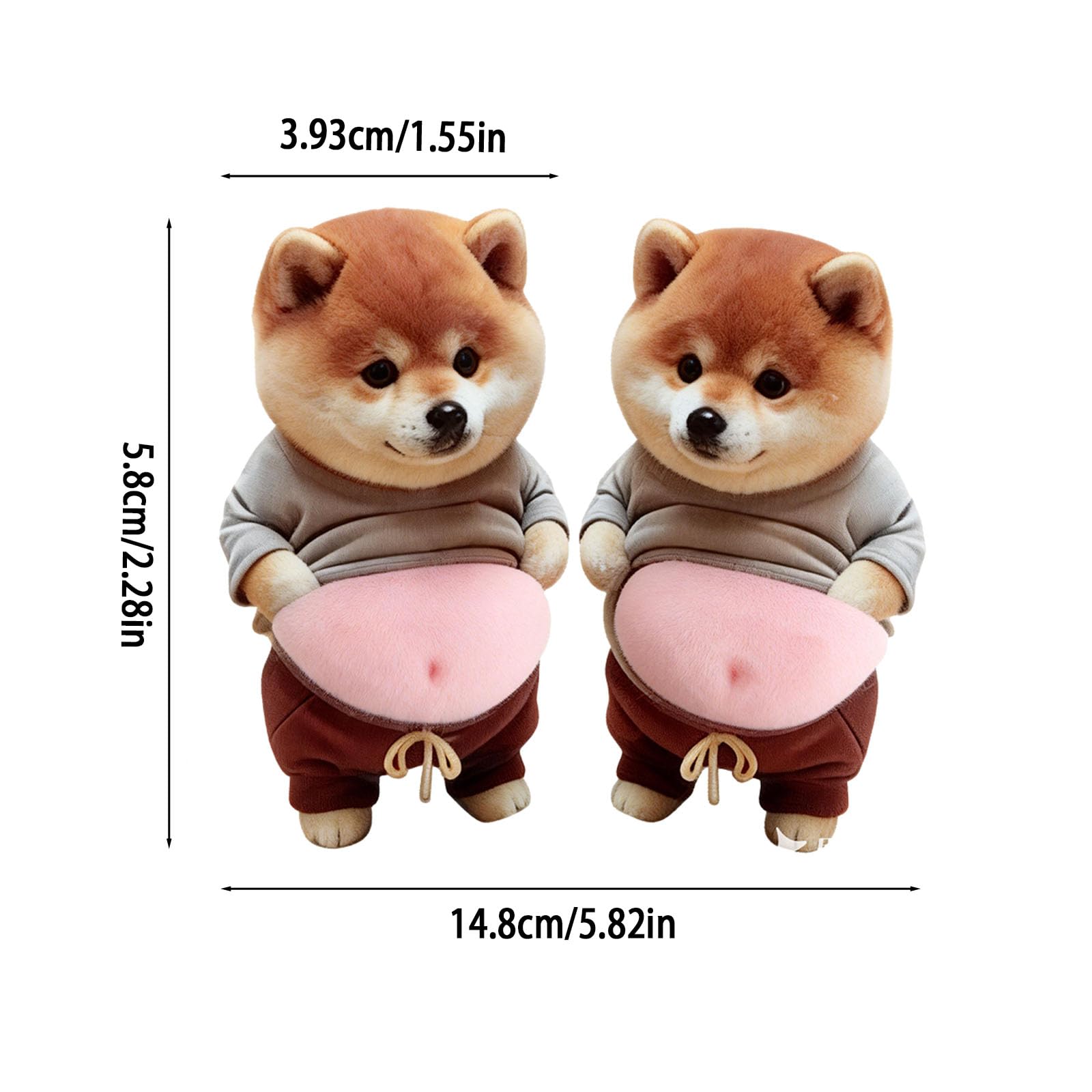 3D Cute Animal Belly Pads, Two of Each Kind, for Door Stoppers and Wall Protection, Silent Shock-Absorbing Pads, Suitable for Doorknobs, Refrigerators, Cabinets, Phones, and Car/Home Decoration. - 2