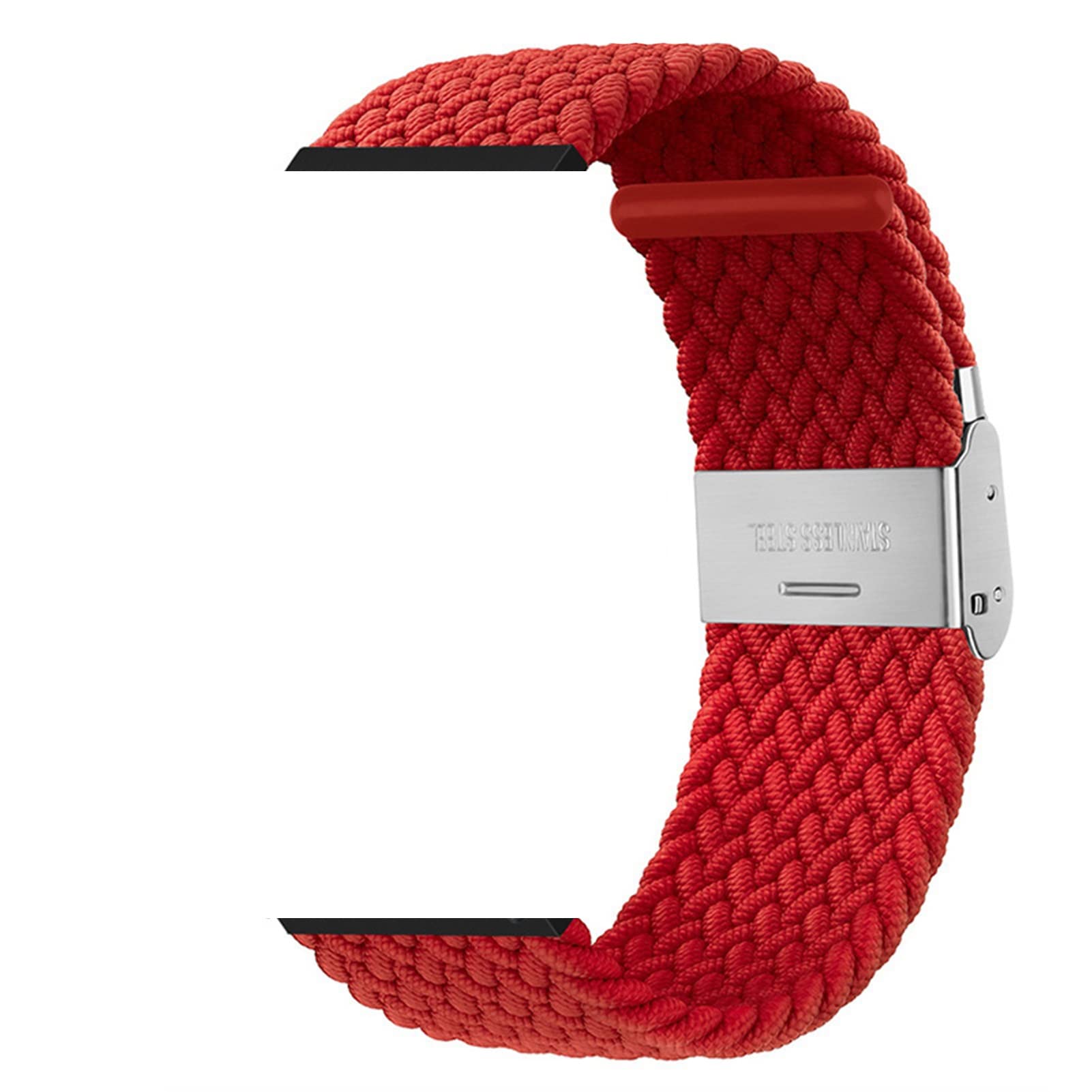 Bracelet montre nylon tressé Garmin Fenix 7X 6X Pro 5X 26mm élastique rouge QuickFit